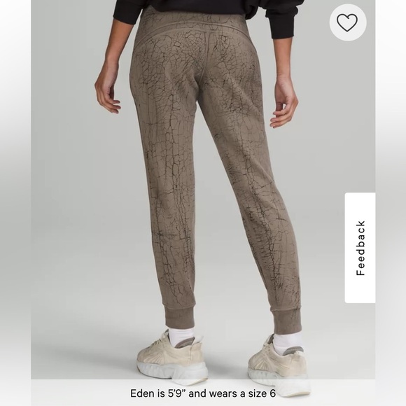 Lululemon Women's Warm Down Jogger 7/8 Thread Dye Rover Black Size 4 - Picture 7 of 8